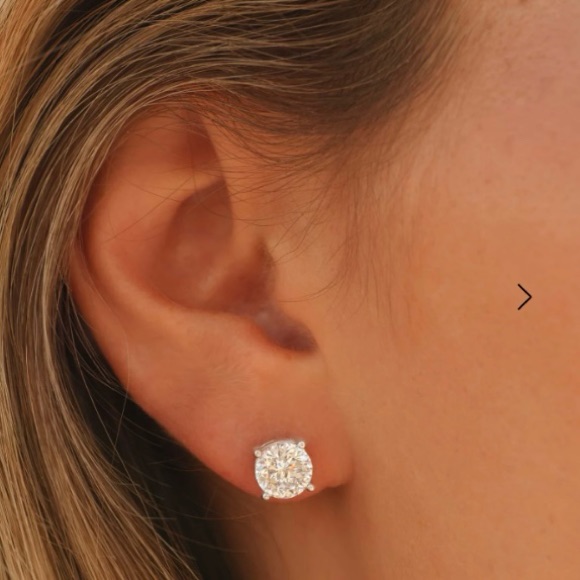 Modern Gents The Ritz Round Cut Simulated Diamond Stud Earrings New In Box